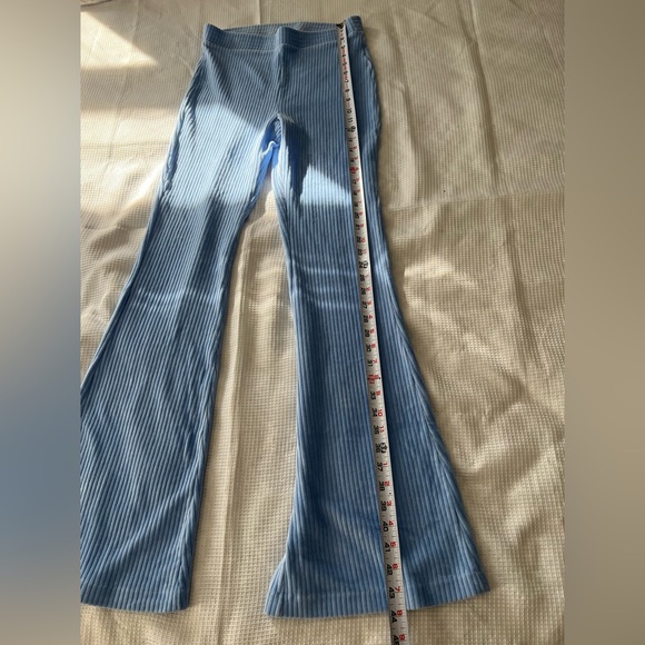 Aerie Sky Blue Flare Pants - Picture 3 of 10